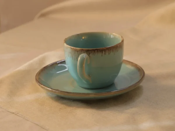 Sky Breeze Ceramic Tea Cup and Saucer Set