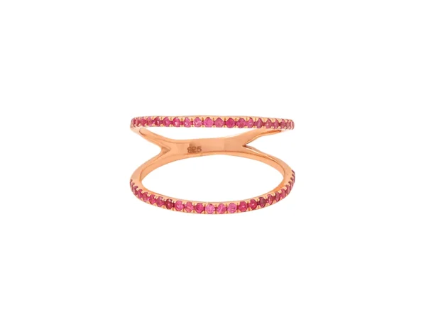 Lucky Eight Ruby Ring – Rose Gold Plated 925 Sterling Silver
